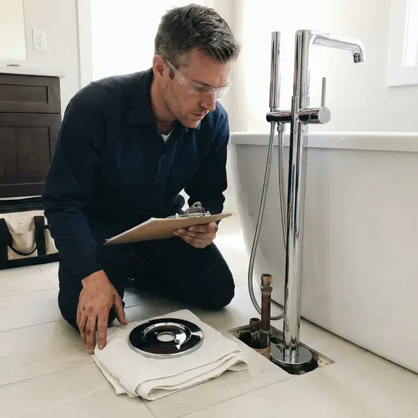 JBK Plumbing technician providing bathroom plumbing in Oklahoma City, OK