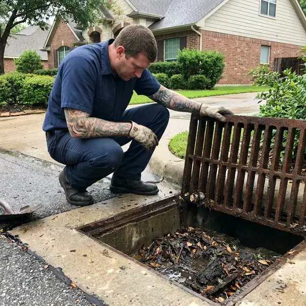 JBK Plumbing technician providing drainage services in Oklahoma City, OK