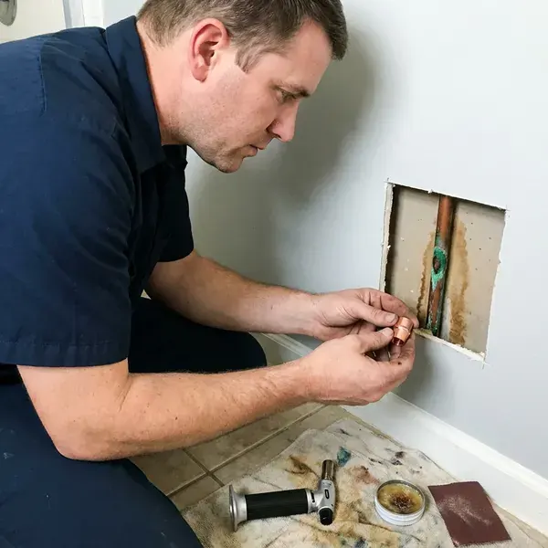 JBK Plumbing technician providing pipe repair in Oklahoma City, OK