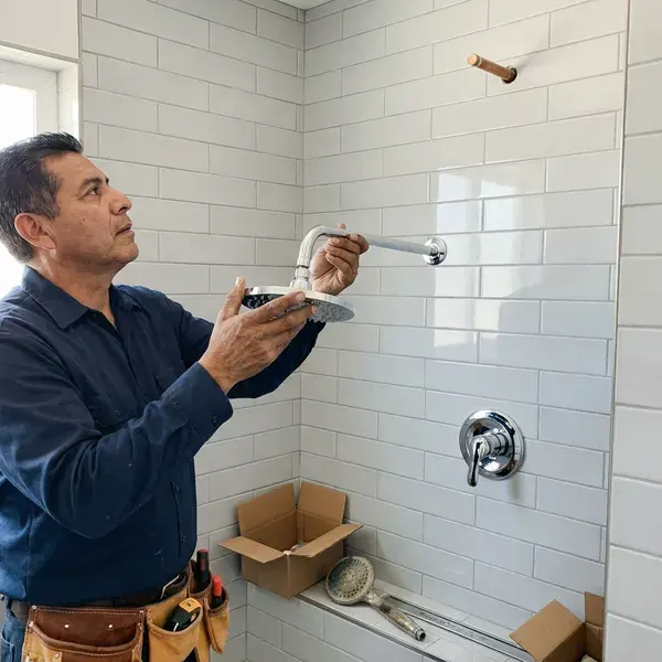JBK Plumbing technician providing shower replacement in Oklahoma City, OK