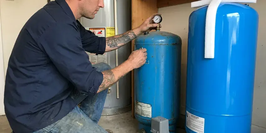 JBK Plumbing technician providing water softener replacement in Oklahoma City